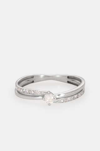 Bague - Or blanc 18 carats et diamants