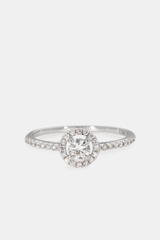 Bague - Or blanc 18 carats et diamants