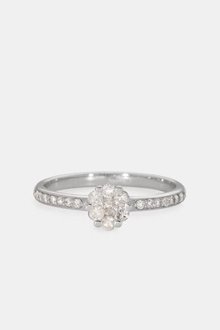 Bague - Or blanc 18 carats et diamants