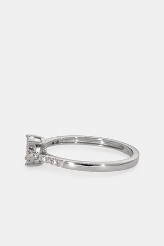 Bague - Or blanc 18 carats et diamants