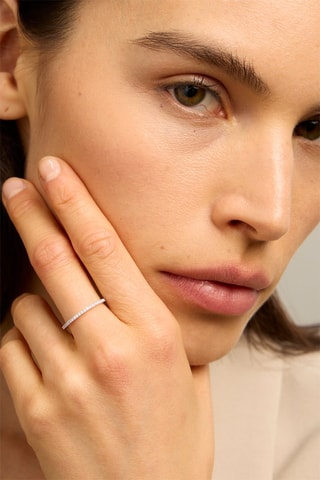 Bague - Or blanc 18 carats et diamants