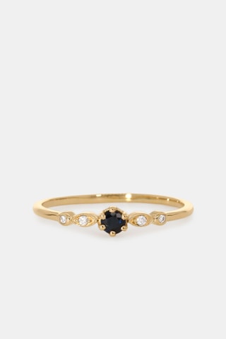 Bague - Or jaune 18 carats, saphir et diamants
