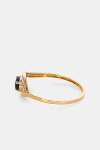 Bague - Or jaune 18 carats et saphir