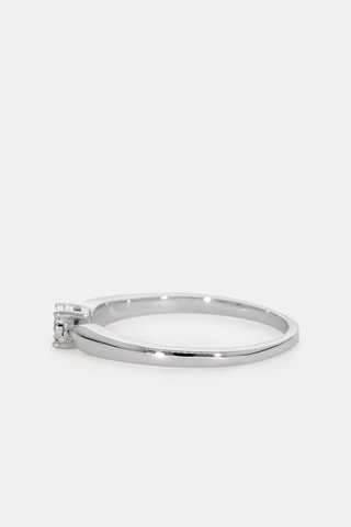 Bague - Or blanc 18 carats et diamant