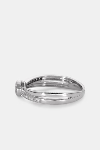 Bague - Or blanc 18 carats et diamants