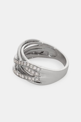 Bague - Or blanc 18 carats et diamants