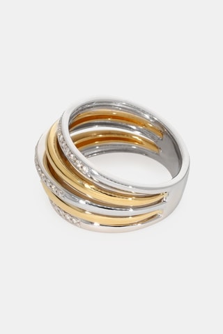 Bague - Or blanc 18 carats, Or jaune 18 carats et diamants