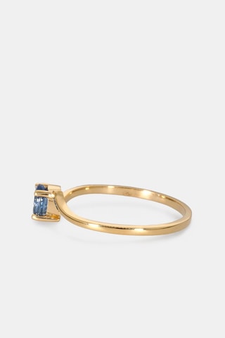 Bague - Or jaune 18 carats et saphir