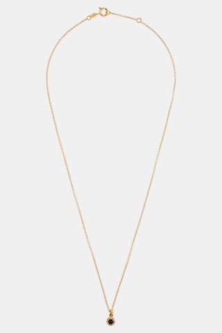 Collier - Or jaune 18 carats, saphir et diamants