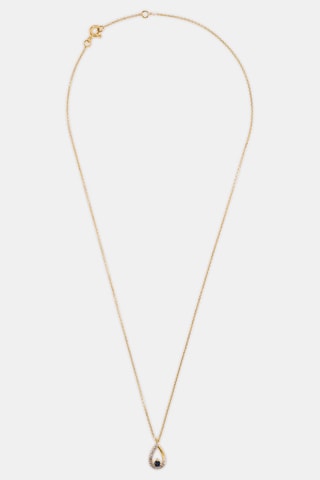 Collier - Or jaune 18 carats, saphir et diamants