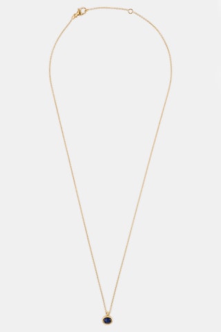 Collier - Or jaune 18 carats, saphir et diamants