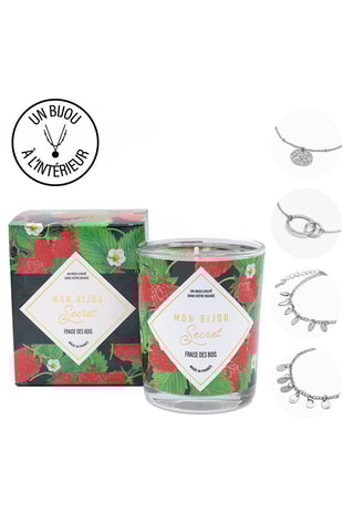 Bougie parfumée et bracelet  Fraise des bois