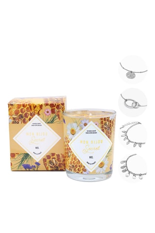 Bougie parfumée et bracelet  Miel