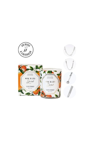 Bougie parfumée et collier - Fleur d'oranger