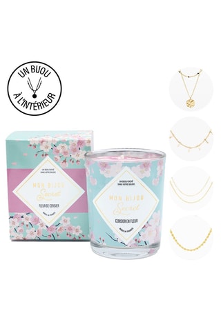 Bougie parfumée et collier Cerisier en fleur