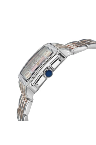 Montre à quartz en acier et diamants Padova