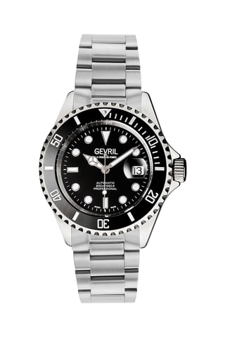 Montre automatique en acier Sellita SW200 Wall Street - Argenté