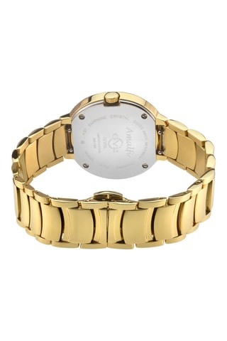 Montre à quartz en acier et diamants Amalfi