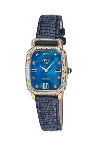 Montre à quartz en cuir et diamants Pavia