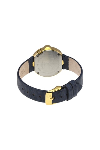 Montre à quartz en cuir et diamants Perugia