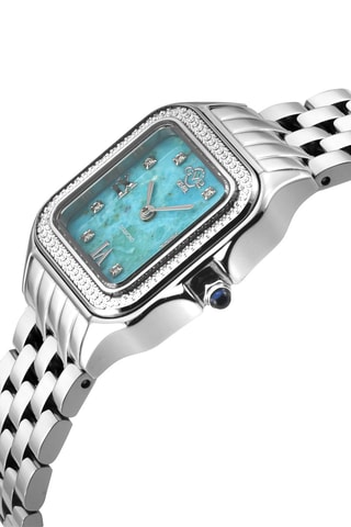 Montre à quartz en acier et diamants Milan