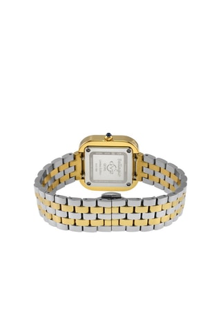 Montre à quartz en acier plaqué or jaune et diamants Bellagio