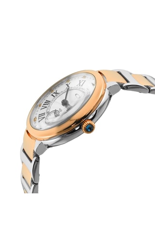 Montre à quartz en acier et diamants Rome