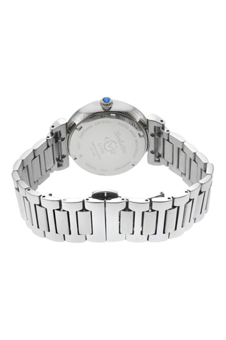 Montre à quartz en acier et diamants