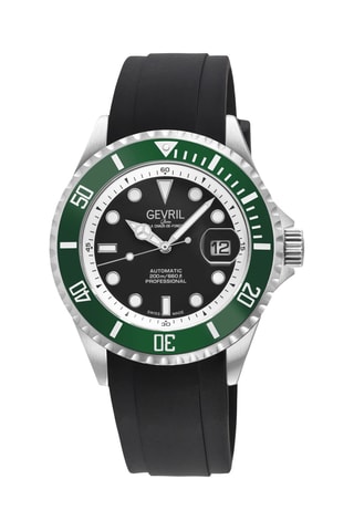 Montre automatique en caoutchouc - Noir et vert