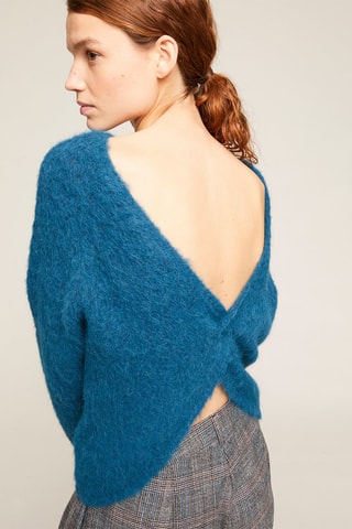 Camisola em alpaca - Azul