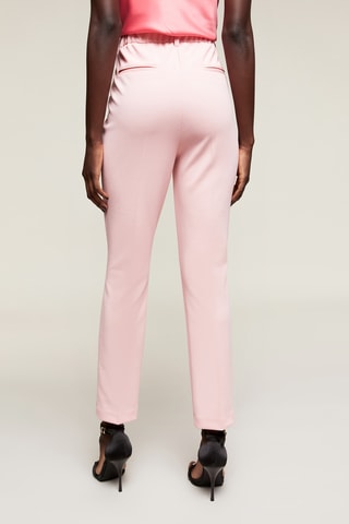 Calças direitas cintura subida Rosa