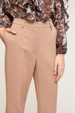 Calças flare - Bege