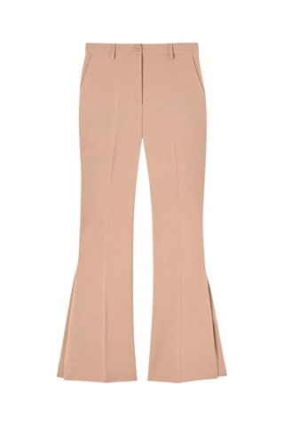 Calças flare - Bege