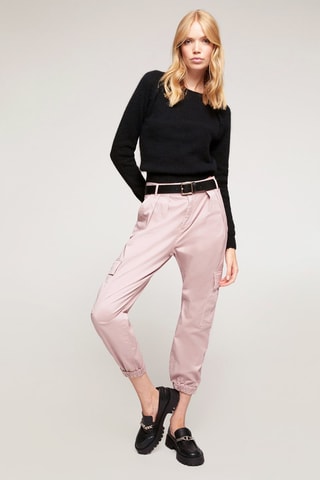 Calças cargo 7/8 - Rosa