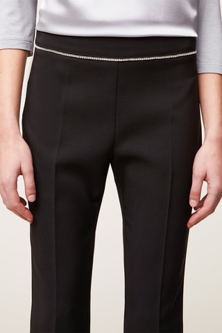 Calças regular - Preto