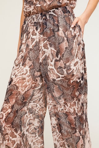 Calças palazzo - Castanho