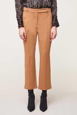 Calças regular - Castanho