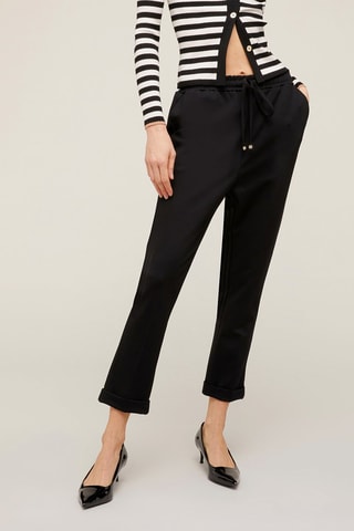 Calças corte cigarro - Preto
