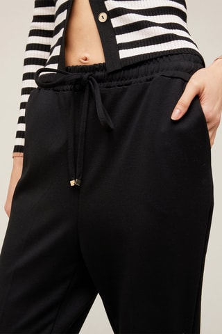 Calças corte cigarro - Preto