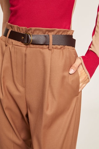 Calças regular - Castanho