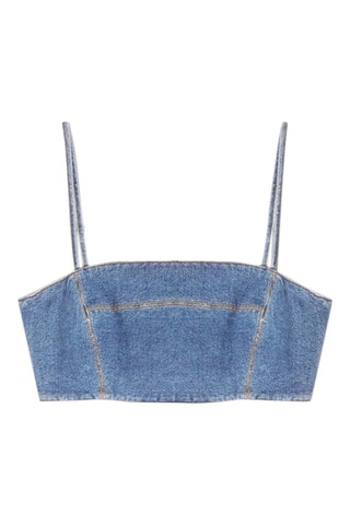 Crop top de ganga - Azul