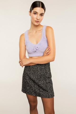 Crop top de lã - Violeta