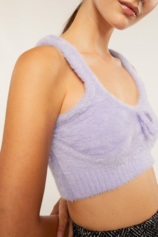 Crop top de lã - Violeta