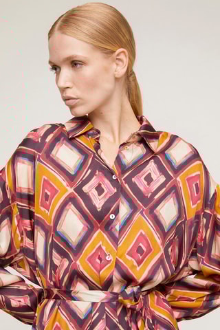 Blouse-jurk - Koraalrood