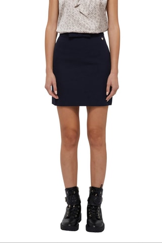 Minissaia cintura subida Azul-marinho