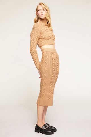 Jupe fourreau - Camel