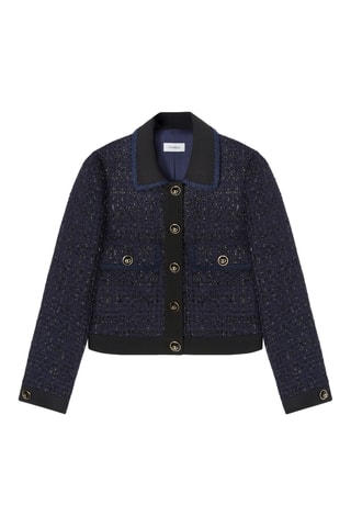 Veste en tweed - Bleu marine