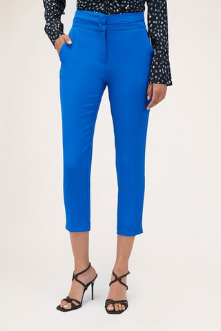 Calças de fato 7/8 - Azul-cobalto