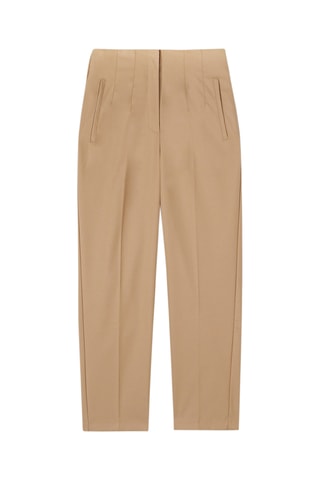 Calças corte cenoura - Bege