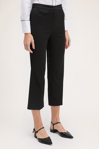 Calças flare 7/8 - Preto